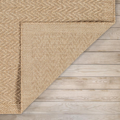 the carpet Kansas Outdoor Teppich Jute-Look Nature 140 x 200 cm