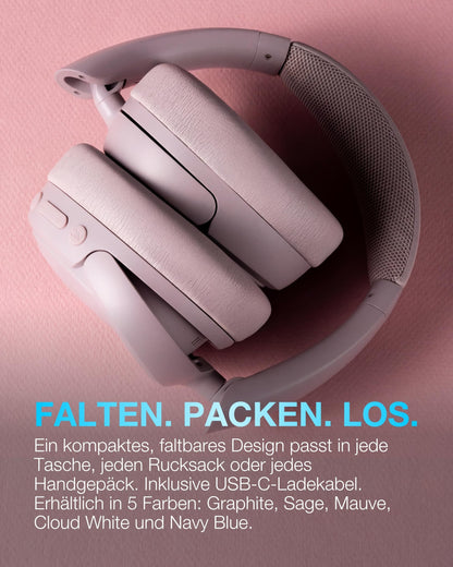 JLab JBuds LUX ANC Over-Ear Bluetooth-Kopfhörer mit Mikrofon, Mauve