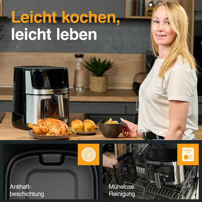 DIESEMANN Heissluftfritteuse XXL 7,3L – 2 Heizelemente