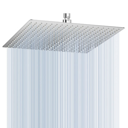KINLIV Regenduschkopf 40cm Eckig - Poliertes Chrom