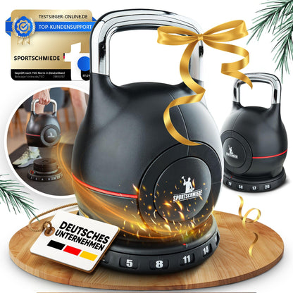 SPORTSCHMIEDE Verstellbare Kettlebell Hantelset Home Gym
