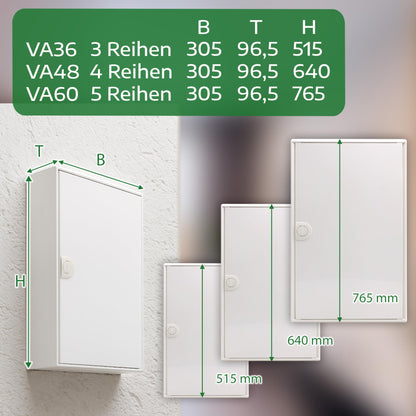 Hager VA36CN RSE Unterverteilung - Aufputz 3-reihig verdrahtet