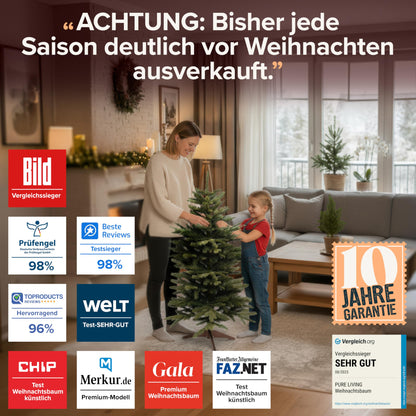 Pure Living premium naturgetreuer Weihnachtsbaum - 120cm