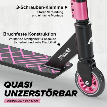 Apollo Genius Pro Stunt Scooter – Kickscooter für Kinder ab 6 Jahre