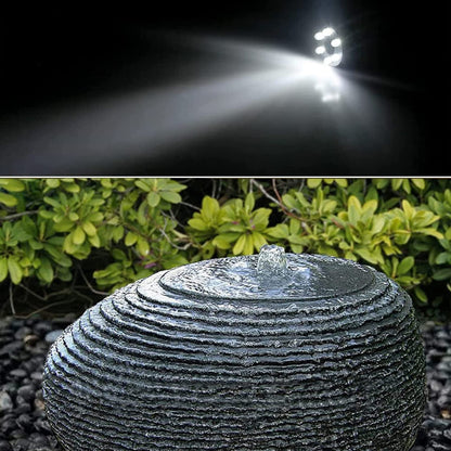 Forever Speed Springbrunnenpumpe mit LED-Ring 3 x Weiss 1500 l/h