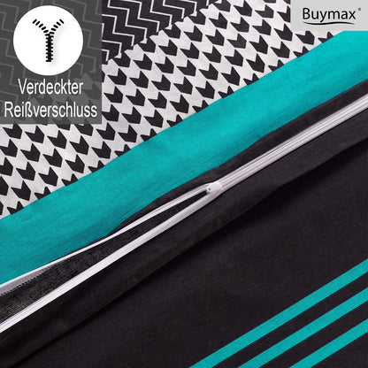Buymax® Bettwäsche Renforcé Set – 135x200cm 4-teilig Baumwolle