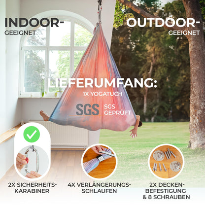 Yosana Hängematte Komplettset Nylon 5m x 2.6m - Bunte Wolken