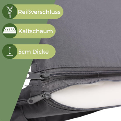 Albatros Gartenstuhl Sitzauflage 4er Set Hochlehner Anthrazit 106x45cm