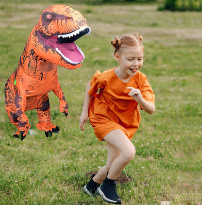 TO.BE.NO.1 Aufblasbares T-Rex Dinosaurier-Kostüm Erwachsene Braun