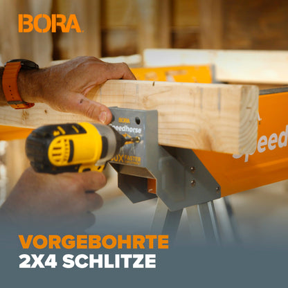 Bora Portamate Speedhorse XT Sägeböcke 2er Set höhenverstellbar Orange
