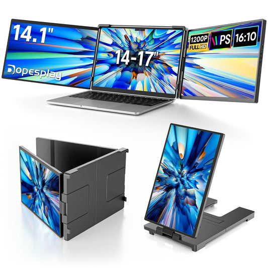 TechPro 2025 14.1" FHD Laptop Monitor Erweiterung IPS Triple