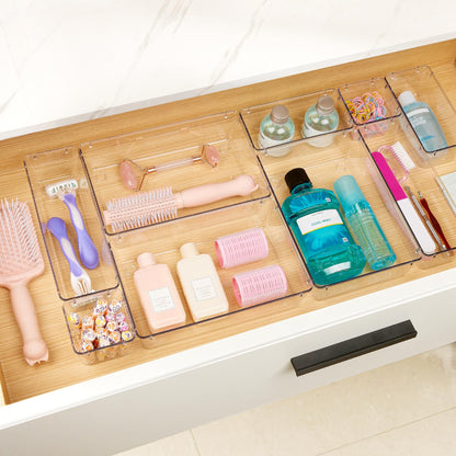 Vtopmart Schubladen Organizer Set, 44-teilig, 4 Grössen, transparent
