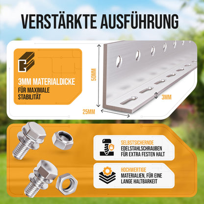 Lichtblicker Balkonkraftwerk Halterung 118 cm Alu für 2 Solarmodule