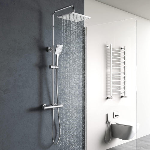 YOOZENA Duschsystem Komplettset mit Thermostat – Regendusche