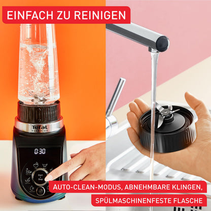 Tefal Blend Up Mini-Mixer BL19H4F0 mit 2 On-the-Go-Flaschen, Blau