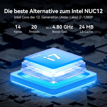 GEEKOM IT12 2025 Edition Mini PC - Intel i7-1280P 32GB 1TB SSD