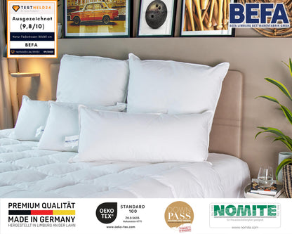 BEFA NATUR Federkissen Kopfkissen Set 80x80 cm (2er)