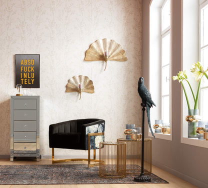 Kare Design Beistelltisch Wire (2er-Set) - Gold Messing, verspiegelt