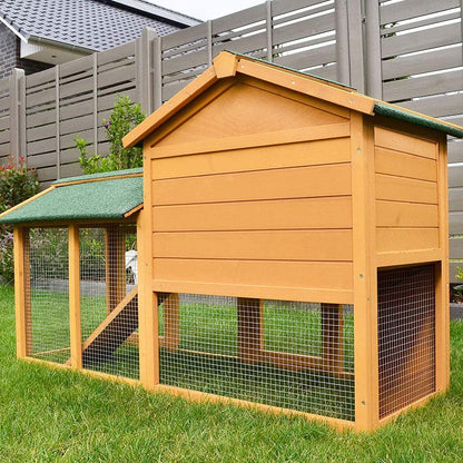zooprinz Kaninchenstall Hasenstall Haupthaus mit Kuschelplatz für ihre Hasen - unten viel Auslauf für Kleintiere: Hasen Kaninchen Meerschweinchen