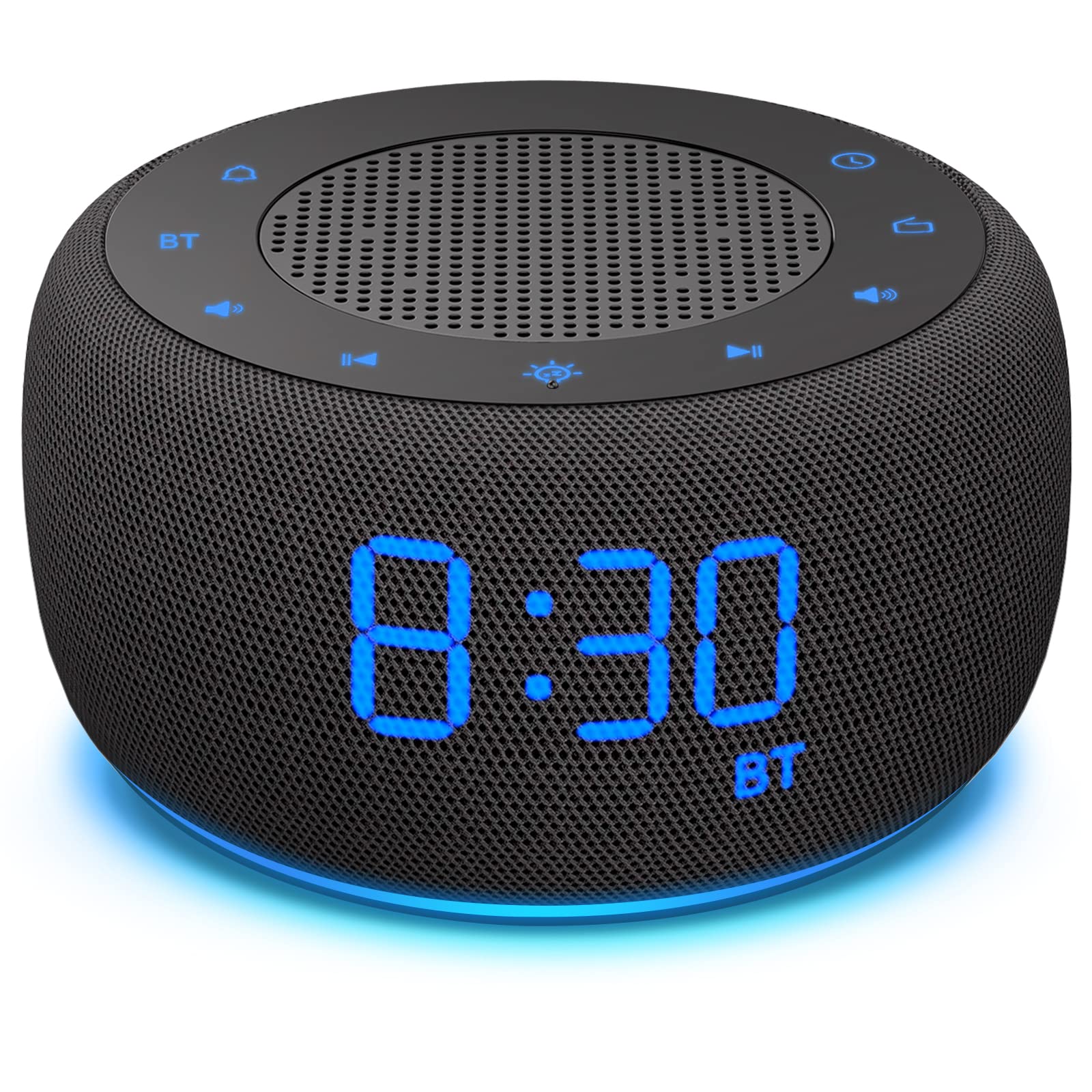 DOUMOSH Radiowecker DEBK11B mit Bluetooth-Lautsprecher und Nachtlicht – digitaler Wecker mit Display und Unterbeleuchtung