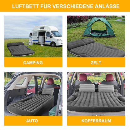 KMZ Auto Luftmatratze Autobett – Rückbank Kofferraum Dunkelgrau