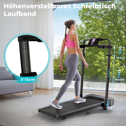 Riksion Klapp-Laufband mit Schreibtisch – Büro & Zuhause