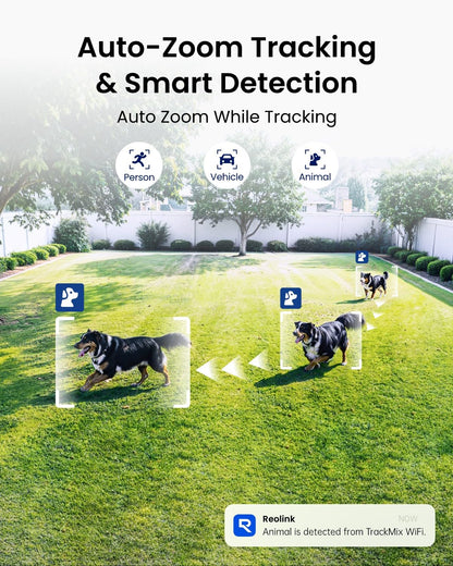 Reolink TrackMix WiFi 4K PTZ Überwachungskamera aussen, Grau