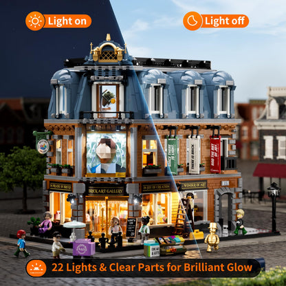 Lumibricks Klemmbausteine Kunstgalerie Eckhaus 3400 Teile L9085