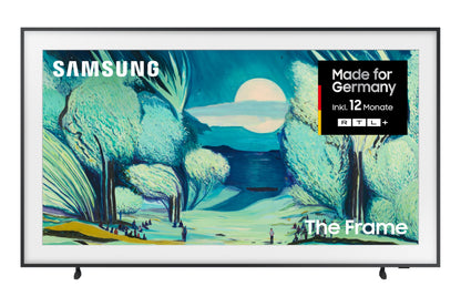 Samsung The Frame LS03F QLED 4K Fernseher – Art Mode, 55 Zoll. Schwarzer QLED TV für 4K-Unterhaltung und Kunst im Art Mode.
