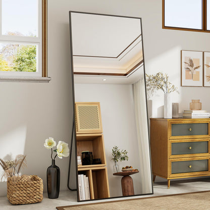 Koonmi 171x76cm Standspiegel – Aluminiumrahmen Schwarz