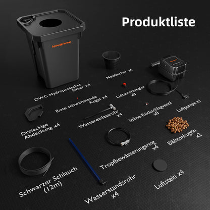 Spider Farmer DWC Hydrokultur Anbausystem 27L - 4 Eimer