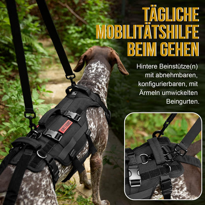 OneTigris Invictus Hundegeschirr Tragehilfe Grosse Hunde Schwarz L