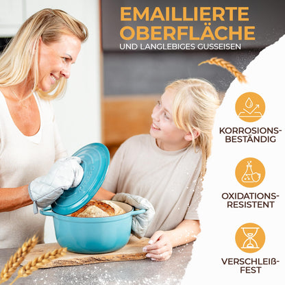 KITAPO Emaille Gusseisen Topf Brotbacken & Braten – 24cm