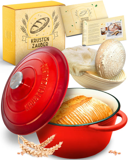 KRUSTENZAUBER Gusseisen Topf – Brottopf 26cm emailliert