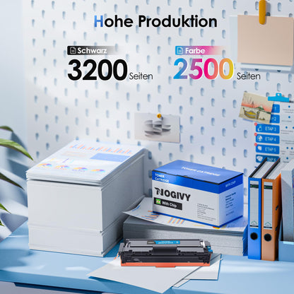 NOGIVY 203X 203A Toner 4er-Pack kompatibel für HP Color LaserJet Pro