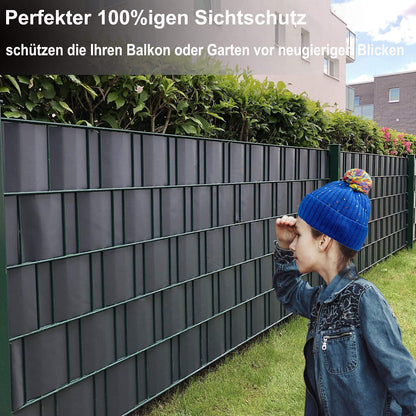 interGo Sichtschutzstreifen PVC für Doppelstabmatten, 50 m x 19 cm