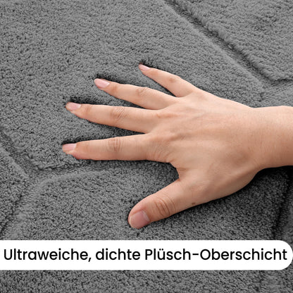 Sour Lemon Wohnzimmer Teppich 160x230cm - Grau Waschbar