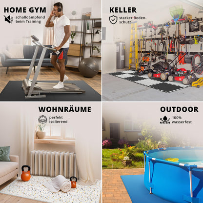Fitness Bodenschutzmatte Puzzle Trainingsmatten - 3er Set