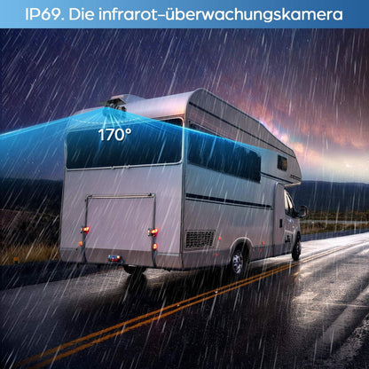 VASTEND Solar Rückfahrkamera kabellos VS-7A mit 7 Zoll Monitor