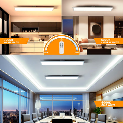 OTREN LED Deckenpanel 100x25cm Dimmbar - Fernbedienung