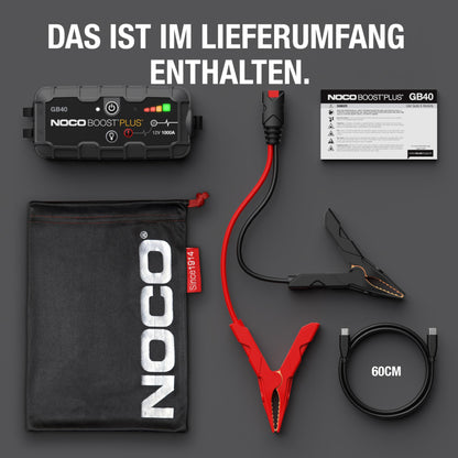 NOCO Boost GB40 Tragbares Lithium Starthilfegerät - 1000A