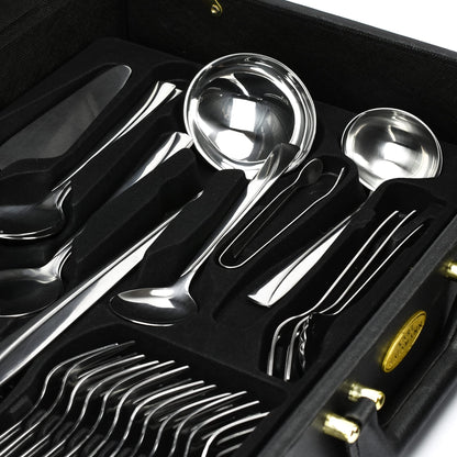 KARL HAUSMANN Besteckset 72-teilig für 12 Personen - Schwarz