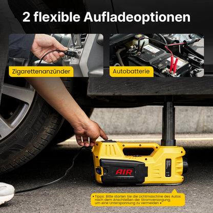 Taskstar Elektr. Hydraulischer Wagenheber 5T 3-in-1 Set - Gelb