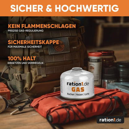 ration1 Gaskartusche 230g EN 417 Schraubkartusche - 24er Pack