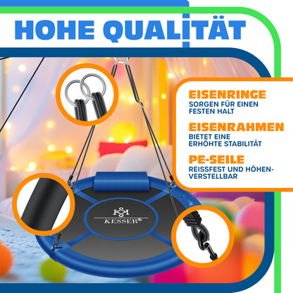 KESSER® Nestschaukel Ø 120cm für Kinder & Erwachsene - Blau