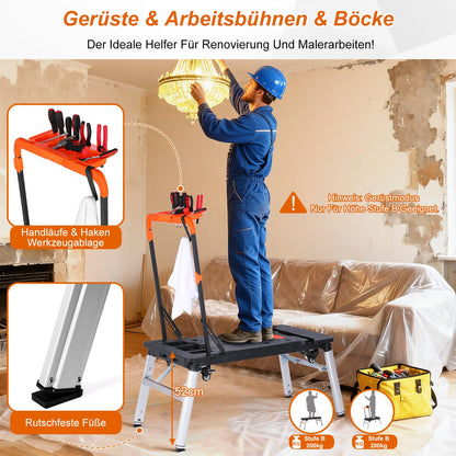 TLGREEN 7-in-1 Werkbank klappbar, höhenverstellbar, bis 200 kg