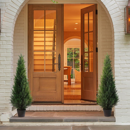 CROSOFMI künstlicher Zedernbaum – 125 cm, 2er Pack