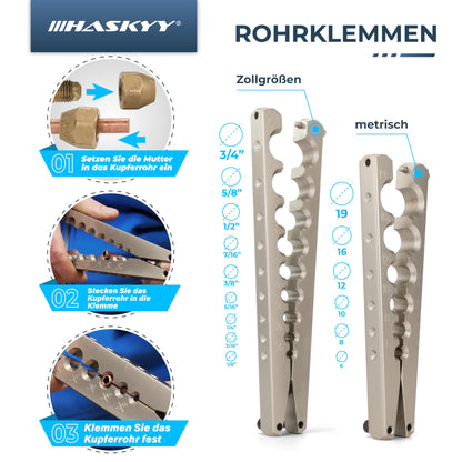 HASKYY Bördelwerkzeug Taumelbördelgerät 5-19mm – inkl. Rohrabschneider