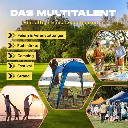 Lumaland Outdoor Pavillon 2.5x2.5m Pop Up Zelt - Grün