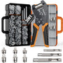 Preciva Ösenzange Set, Ösenpresse mit 300 Ösen, Ø 6/10/12 mm – Ratschenhebel und Aufbewahrungsbox